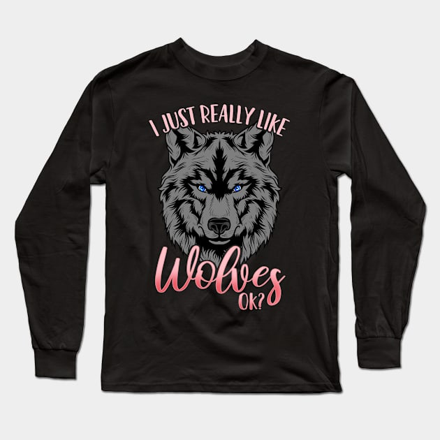 Wolves Wolf Lover Long Sleeve T-Shirt by CreativeGiftShop